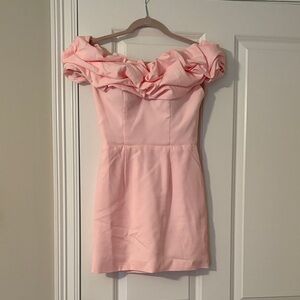 Elegant Pink Off-Shoulder Dress